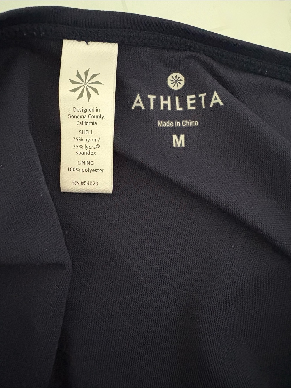 Athleta Navy Swim Bottoms - Solid Midrise - Picture 3 of 3
